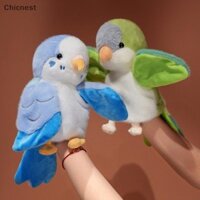 [Chc] Kawaii Cockatiel Budgerigar Monk Parakeet Tay Con Rối Chim Đồ Chơi Nhồi Bông Mềm Búp Bê Vẹt Cosplay Búp Bê Sang Trọng Đồ Chơi Giáo Dục Cho Bé [VN]