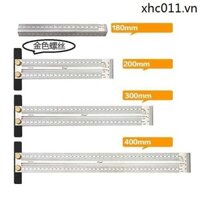 Chế Biến Gỗ Chính Xác Lỗ Thước Đa Năng Scribing Thước Thép Không Gỉ Độ Chính Xác Cao Hình Chữ T Thước Lưng Thước Lỗ Thước Cân