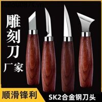 Chế Biến Gỗ Khắc Dao Khắc Handmade DIY Gỗ Cắt Dao Machete Gỗ Khắc Đào Thìa Bộ Dụng Cụ Trọn Bộ Khắc Gỗ