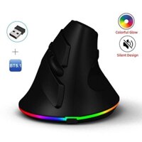 Chế độ kép Không dây 2.4G USB Bluetooth 5.1 Pin LED Công thái học Chuột dọc có đèn nền cho máy tính bảng PC Máy tính xách tay