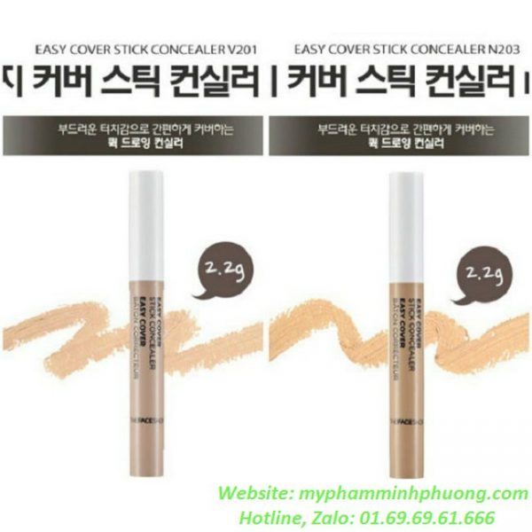 Che khuyết điểm Easy Cover Stick Concealer The Face Shop