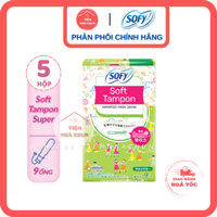 [CHE TÊN] [ - BỘ 5 HỘP 9 ỐNG - BVS SOFY SOFT TAMPON] BĂNG VỆ SINH SOFY TAMPON NHẬP KHẨU NHẬT BẢN - TIEMNHACHUN