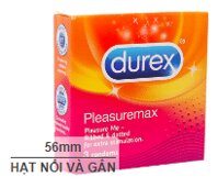 [Che tên] Bao cao su Durex Pleasuremax hạt nổi 56mm