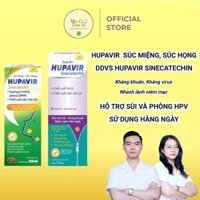 [Che tên] Bộ dung dịch vệ sinh Hupavir Clean 120ml, súc miệng súc họng Hupavir 250ml hỗ trợ sùi mào gà, hpv