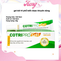 [Che tên] Gel Cotripro 25g hỗ trợ cho người bị trĩ,táo bón,nứt đau rát hậu môn Giúp Co Nhanh Búi Trĩ