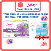 [CHE TÊN SP] [6 Gói 20 Miếng BVS Diana Hàng Ngày Kháng Khuẩn] Băng Vệ Sinh Diana Sensi HNKK -TIEMNHACHUN / TIỆM NHÀ CHUN