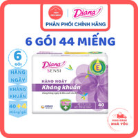 [CHE TÊN SP] [6 Gói 40 Miếng BVS Diana Hàng Ngày Kháng Khuẩn] Băng Vệ Sinh Diana Sensi HNKK -TIEMNHACHUN / TIỆM NHÀ CHUN