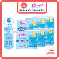 [CHE TÊN SP] [BVS DIANA HN COOL FRESH] Bộ 6 Gói 20 Miếng Băng Vệ Sinh Diana Hàng Ngày Sensi Cool Fresh - TIEMNHACHUN