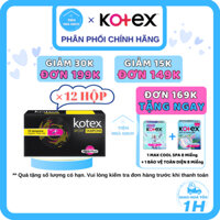 CHE TÊN - Thùng 12 Hộp - BVS KOTEX TAMPON 16 Miếng Băng Vệ Sinh Kotex Sport Tampon Regular - NHI.TNL