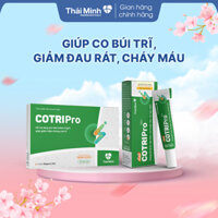 [Che tên] Viên uống Cotripro Thái Minh - Hiệu quả với trĩ nội, trĩ ngoại, táo bón và đau rát hậu môn - Hộp 20v/80mg