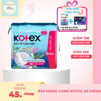 (CHE TÊN)Băng Vệ Sinh Kotex 20 Miếng 23cm Bảo Vệ Toàn Diện Siêu Mỏng Cánh Trà Trắng