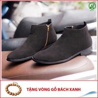 Chealsea Boot Da Lộn Nam AROTI Giày Cao Cổ Chất Đẹp ,Đế Khâu Siêu Bền, CB521-BUD(GB)-amoravnofficial