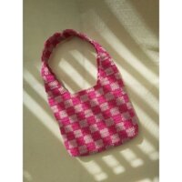 Checkered Bags-túi len handmade