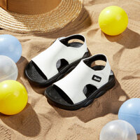 Cheerful Mario giày sandal cho bé gái Da Đế Mềm Mùa Hè Mới 2024 dép quai hậu bé gái