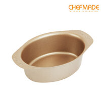 CHEFMADE Mini Non-Stick Cheese Cake Mould Gold Cheesecake Mold Oval Cheesecake Mold Oval Mini Baking Mold Tool WK9138