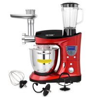 CHEFTRONIC tilt-head Multifunctional Stand Mixer 1000W Kitchen Electric Mixer, 7.4QT Cooking & Mixing Bowl, With Beaters, Meat Grinder, Sausage Stu...