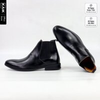 Chelsea boots carus black - Giày da nam da bò chelsea boots màu đen