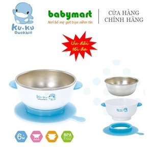 Chén ăn cho bé inox Kuku KU5464