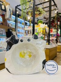 Chén ăn dặm Bamboo hình bò sữa Royalcare