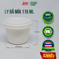 Chén bã mía Gracz dùng 1 lần 115ml đựng sốt, nước chấm, nước tương, gia vị gồm nắp, 50 cái/gói L048