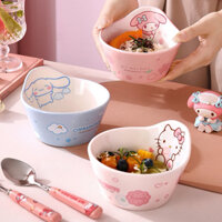 Chén/ Bát ăn cơm, cháo, yến mạch … Hello Kitty bằng sứ