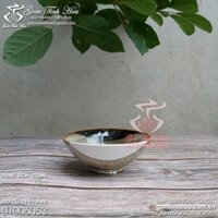 Chén bát ăn cơm dáng Nhật gốm sứ men hỏa biến gấm 3 màu