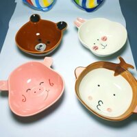 Chén Bát Ăn Dặm Cho Bé Kiểu Nhật Tô Gốm Sứ Hình Thú Dễ Thương