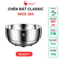 Chén bát inox 304 Classic đa năng SSGP Đức SS30211 chén ăn cơm chén inox bát ăn inox chén cách nhiệt