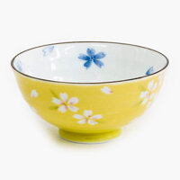 Chén bát sứ Nhật Bản, chén bát ăn cơm 11.5cm (Sakura vàng), dùng được lò vi sóng - Hachi Hachi Japan Shop