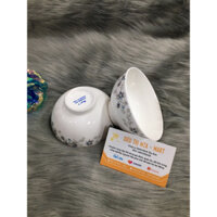 Chén Cơm Nhật Hoa Trắng Tròn-Vuông, Bộ 10 Bát Chén Ăn Cơm, Men Sứ Trắng, Mẫu Mã Đẹp Mta-Mart2