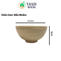 Chén cơm nhựa Cao Cáp Melamine Nâu nhám fataco -  chén nhựa Vàng kem nhẹ Cao Cấp Chịu Nhiệt 120*C
