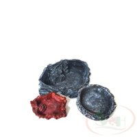 Chén Đá Cho Tép Ăn Hạn Chế Thức Ăn Thừa, Chén Nhựa Giả Đá - Ngang 14 cm