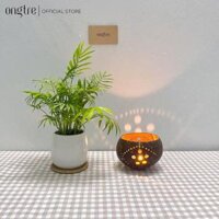 Chén để nến, đựng nến ONGTRE bằng gáo dừa trang trí không gian không kèm nến - Mẫu 1