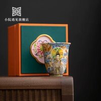 chén dĩa bát tràng Xiaoyuan gặp men cao cấp Đôn Hoàng Master Cup gốm phong cách Trung Hoa tách trà cá nhân cốc mùi hương hộp quà tặng chén sành nhỏ chén sứ