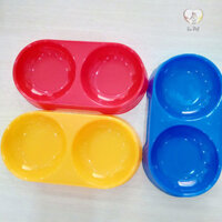 Chén đôi nhựa cho thú cưng tiện dụng