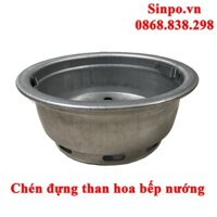 Chén đựng than hoa bếp nướng âm bàn BBQ