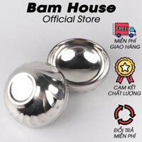 Chén inox 2 lớp Bam House cách nhiệt 12cm cao cấp C01  Gia dụng bếp