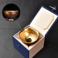 Chén kiến trản lòng chén mạ vàng cao cấp dung tích 140ml kèm hộp đựng