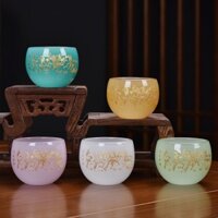 Chén Ngọc Cao Cấp Khắc Mã Đáo Thành Công Dùng Thưởng Trà Dung Tích 110 ml