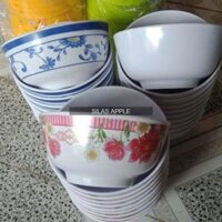 Chén Nhựa Mica Hoa Văn Nhiều Màu