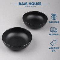 Chén nước chấm nhựa melamine đen nhám Bam House đường kính 7cm cao cấp CNC01  Gia dụng bếp