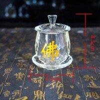 CHÉN NƯỚC CÚNG PHẬT - PHA LÊ CAO CẤP 7cm VHMART57