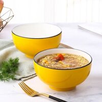 chén sứ ăn cơm - chén sứ màu vàng