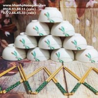chén sứ ăn cơm kèm đũa gỗ - chén sứ ăn cơm kèm đũa