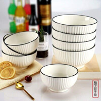 CHÉN SỨ ĂN CƠM SỌC VIỀN ĐEN