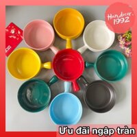 Chén Sứ Bát Ăn Cơm Chảo Béo Tay Cầm 9màu Chén Dĩa Sứ Decor Dễ Thương