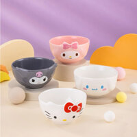 Chén Sứ Mặt To, Bát Cơm Mặt Hình Sanrio: Kuromi, Pochacco, Cinnamoroll, Melody, Hello Kitty-Chén Sứ Cao Cấp [chính hãng]