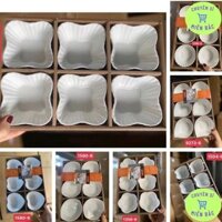 Chén sứ trắng đựng đồ ăn dặm, chén gia vị nhiều dáng decor ( THÙNG 24B )