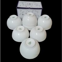 chén sứ trắng Minh Long lòng sâu bộ 6 cái - chén sứ trắng minh long lòng sâu