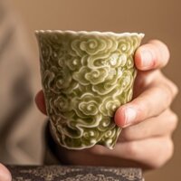 Chén Sứ Tường Vân Men Ngọc, Chén Dùng Thưởng Trà (Dung Tích 60 ml)